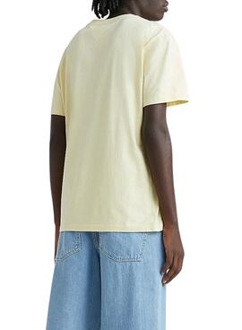 Camiseta Tommy Jeans College Pop Amarillo Hombre