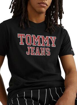 Camiseta Tommy Jeans Essential Negro Hombre