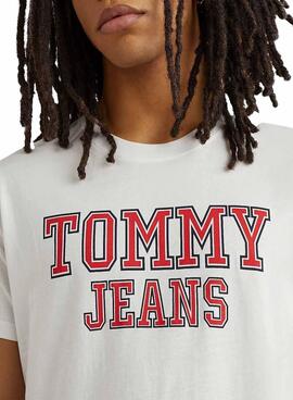 Camiseta Tommy Jeans Essential Blanco Para Hombre