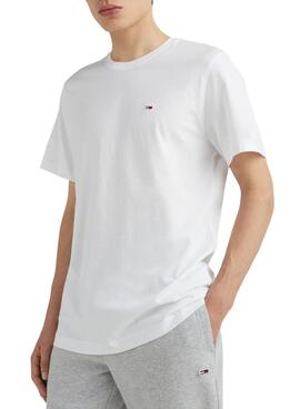 Camiseta Tommy Jeans Original Jersey Blanco Hombre