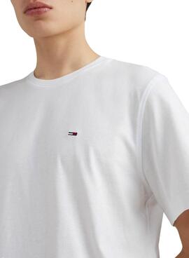 Camiseta Tommy Jeans Original Jersey Blanco Hombre