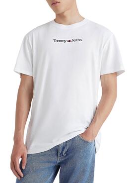 Camiseta Tommy Jeans Classic Linear Blanco Hombre