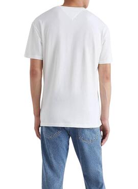 Camiseta Tommy Jeans Classic Linear Blanco Hombre