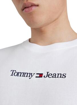 Camiseta Tommy Jeans Classic Linear Blanco Hombre
