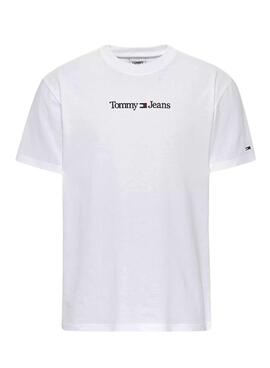 Camiseta Tommy Jeans Classic Linear Blanco Hombre