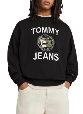 Sudadera Tommy Jeans Boxy Luxy Negro Hombre