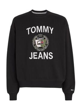 Sudadera Tommy Jeans Boxy Luxy Negro Hombre