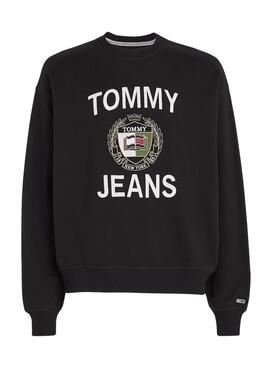 Sudadera Tommy Jeans Boxy Luxy Negro Hombre