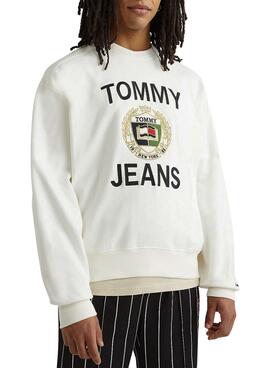 Sudadera Tommy Jeans Boxy Luxe Blanco para Hombre