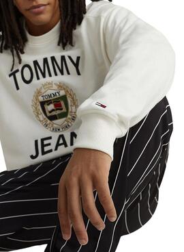 Sudadera Tommy Jeans Boxy Luxe Blanco para Hombre