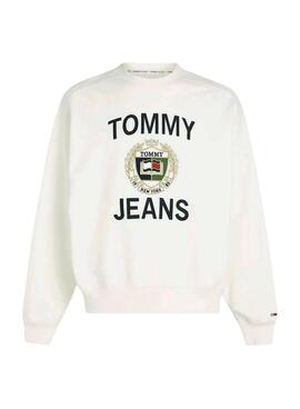 Sudadera Tommy Jeans Boxy Luxe Blanco para Hombre