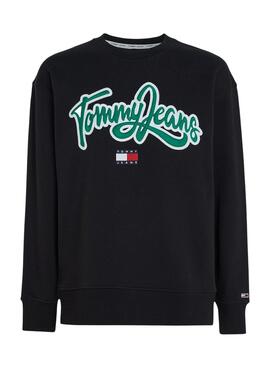 Sudadera Tommy Jeans College Pop Negro Hombre