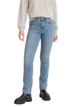 Pantalón Vaquero Levis 724 Light Blue para Mujer