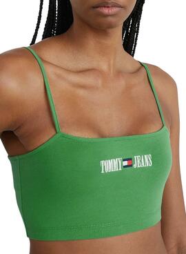 Top Tommy Jeans Ultra Crop Verde para Mujer
