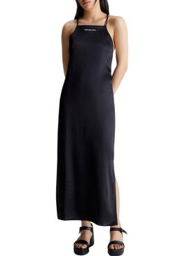 Vestido Calvin Klein Maxi Slip Negro para Mujer