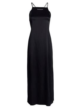 Vestido Calvin Klein Maxi Slip Negro para Mujer