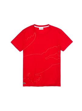 Camiseta Lacoste TH3492 Rojo Hombre