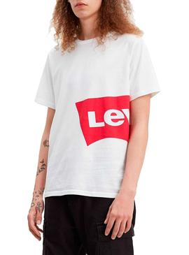 Camiseta Levis Oversized Graphic Blanco Hombre