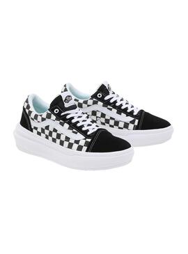 Zapatillas Vans Old Skool Checkerboard Negro Mujer