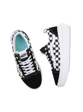 Zapatillas Vans Old Skool Checkerboard Negro Mujer