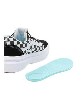 Zapatillas Vans Old Skool Checkerboard Negro Mujer