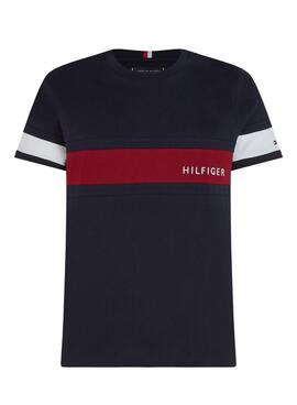 Camiseta Tommy Hilfiger Placement Marino Hombre
