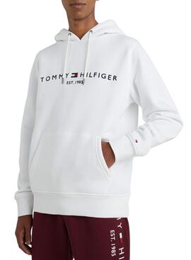 Sudadera Tommy Hilfiger Logo Hoody Blanco