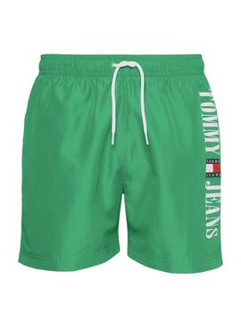 Bañador Tommy Jeans Drawstring Verde Hombre