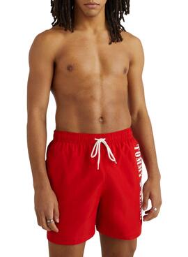 Bañador Tommy Jeans Drawstring Rojo para Hombre