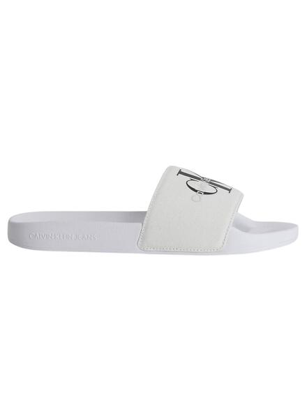 grupo empezar que te diviertas Chanclas Calvin Klein Slide Blanco para Mujer