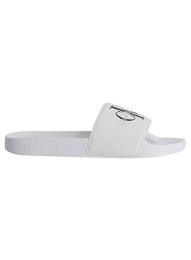 Chanclas Calvin Klein Slide Blanco para Mujer