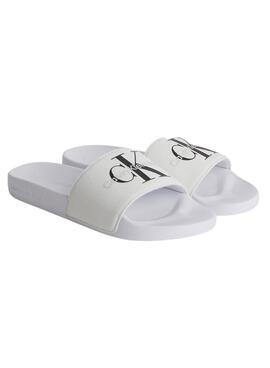 Chanclas Calvin Klein Slide Blanco para Mujer