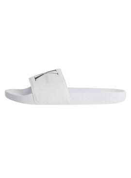 Chanclas Calvin Klein Slide Blanco para Mujer