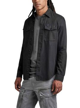 Camisa G-Star Marine Slim Negro Para Hombre