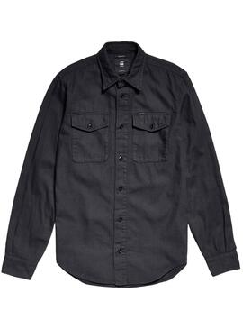 Camisa G-Star Marine Slim Negro Para Hombre