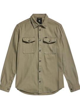 Camisa G-Star Marine Slim Verde Para Hombre