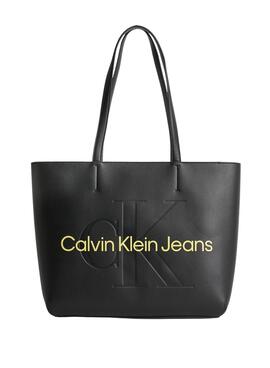 Bolso Calvin Klein Sculpted Negro para Mujer