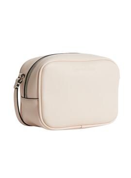 Bolso Calvin Klein Sculpted Logo Beige para Mujer