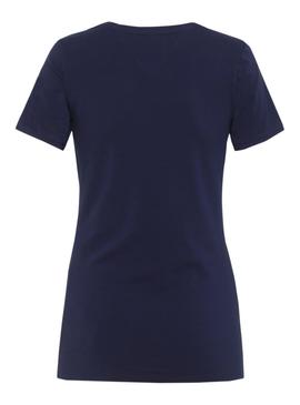 Camiseta Tommy Jeans Basic Stretch Azul Mujer