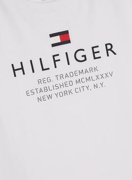 Camiseta Tommy Hilfiger Logo Blanco para Niño