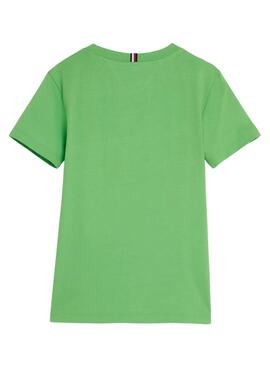 Camiseta Tommy Hilfiger Logo Verde para Niño