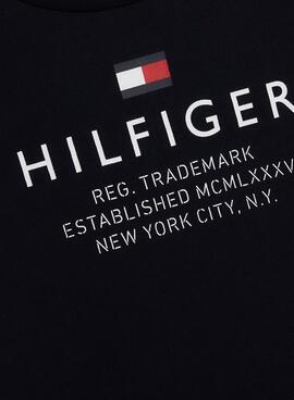 Camiseta Tommy Hilfiger Logo Marino para Niño