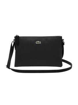 Bolso Lacoste Flat Crossover Bag Negro Mujer