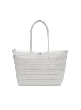 Bolso Lacoste Shopping Bag Blanco Mujer