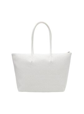 Bolso Lacoste Shopping Bag Blanco Mujer