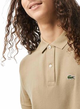 Polo Lacoste Básico Slim Fit Beige para Hombre