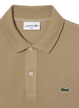 Polo Lacoste Básico Slim Fit Beige para Hombre