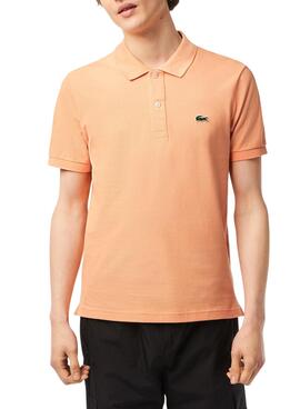 Polo Lacoste Básico Slim Fit Naranja para Hombre