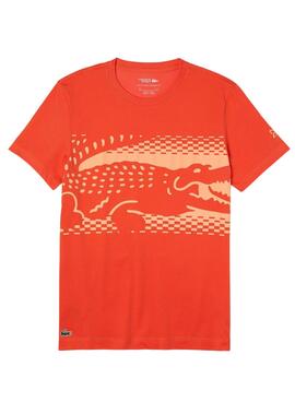 Camiseta Lacoste Tennis×Novak Djokovic Rojo Hombre