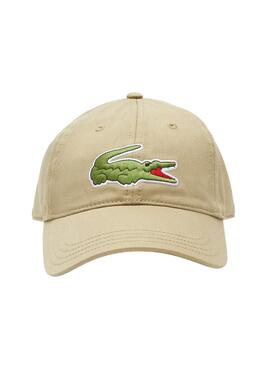 Gorra Lacoste Big Croco Beige para Hombre y Mujer